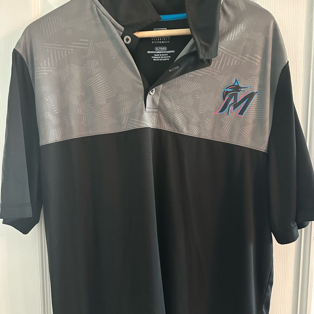 Men's Black and Gray Polo Shirt
